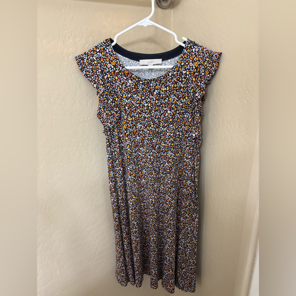 LOFT Floral Dress - Multicolor